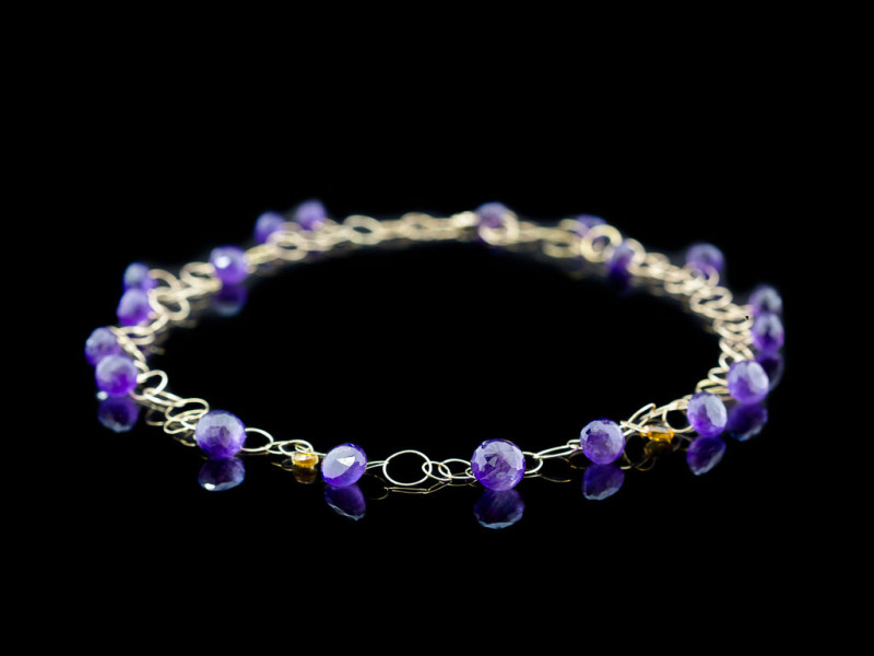 PURPLE DREAM | Amethyst Gold necklace with Citrines PURPLE DREAM | Amethyst Gold necklace with Citrines