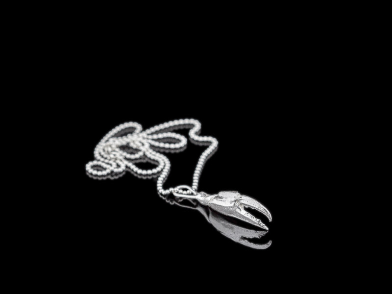 PINCH ME | Sterling Silver necklace with Crab Claw PINCH ME | Sterling Silver necklace with Crab Claw