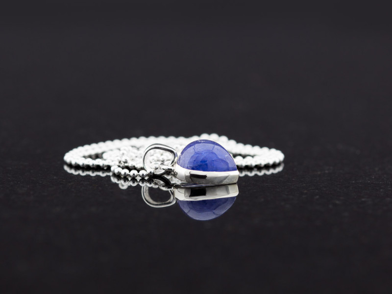 TANZANITE DROP | Necklace in Sterling Silver with large Tanzanite (sold) TANZANITE DROP | Necklace in Sterling Silver with large Tanzanite (sold)
