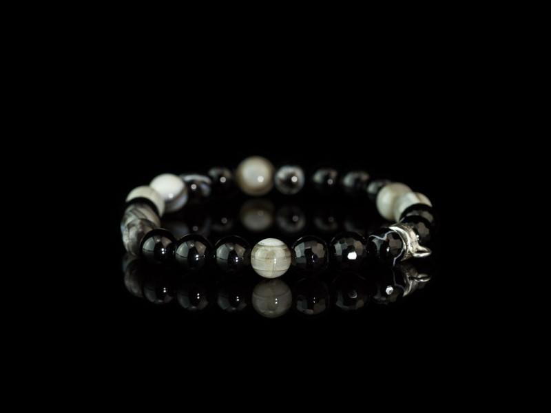 JUPITER ACHAT SPHÄREN | Armband aus polierten und facettierten Kugeln (Ausverkauft)