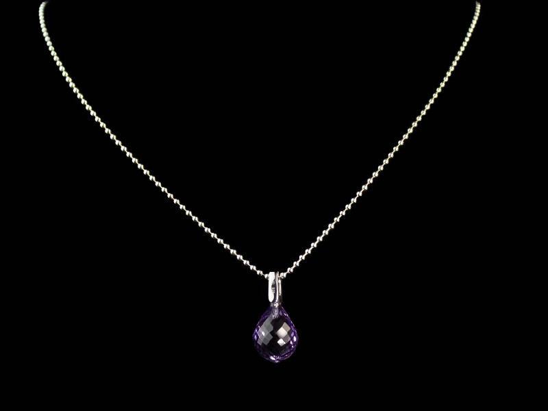 AAA Amethyst Kristall | Silberkette mit violetten Amethyst (ausverkauft)