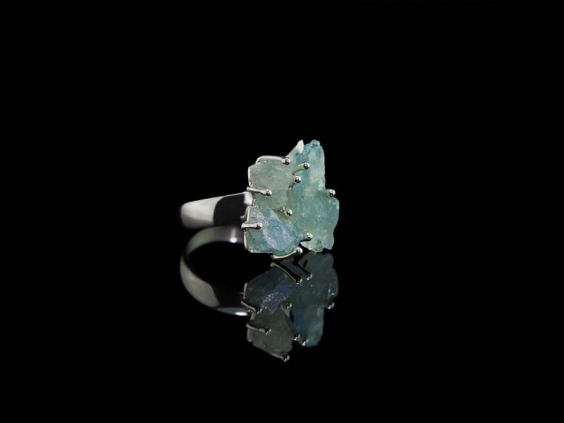 Blaue Lagune Ring mit drei Aquamarinen | 925er Silber (verkauft)