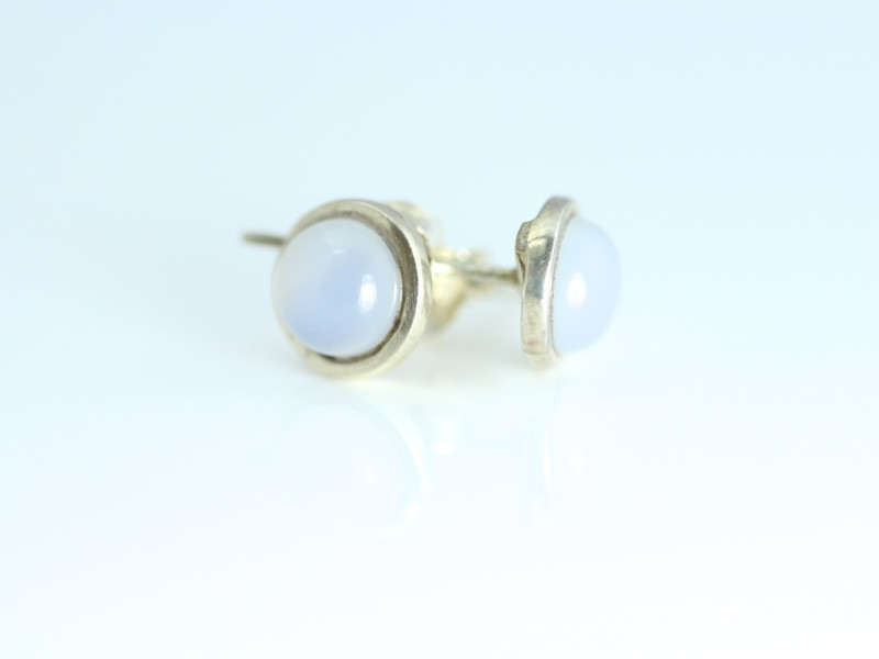 CHALCEDON BLASSBLAU | Ohrstecker aus 925er Silber (ausverkauft)