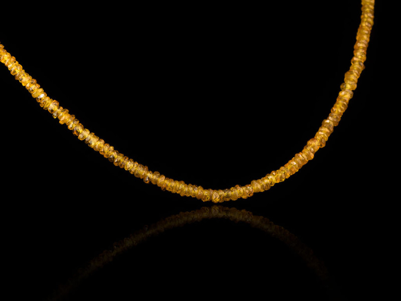 EXCLUSIVELY ORANGE | Mandarin Garnet necklace with Sterling Silver (made to order) EXCLUSIVELY ORANGE | Mandarin Garnet necklace with Sterling Silver (made to order)