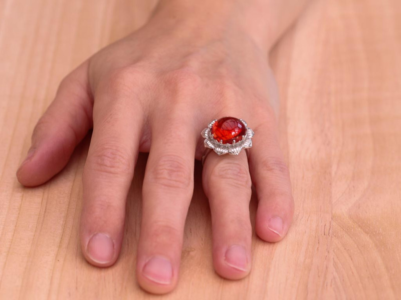 HOT ORANGE | Spessartin-Granatring aus 925er Silber (verkauft)