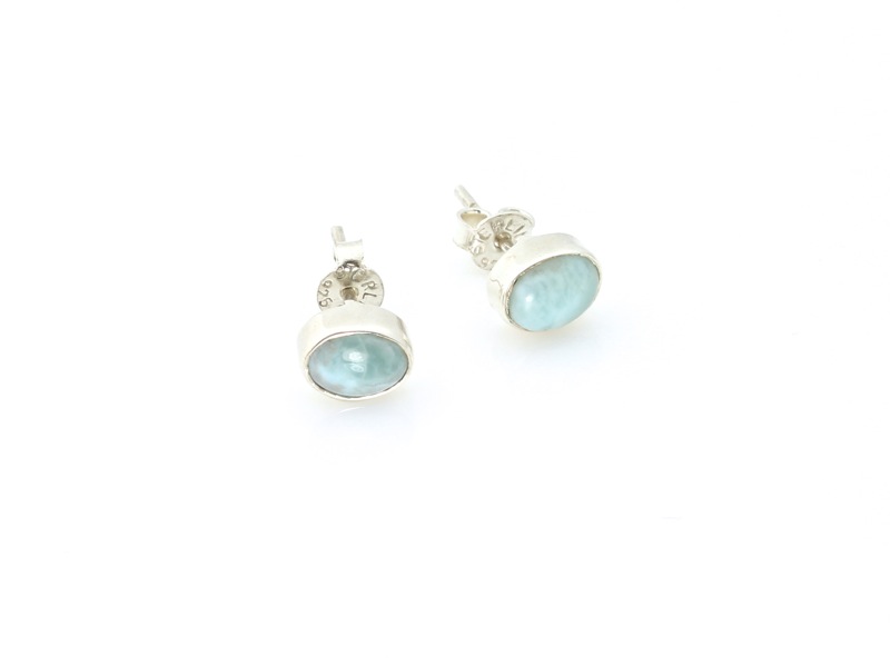 Larimar Sterling Silver earstuds - Atlantis (ausverkauft)