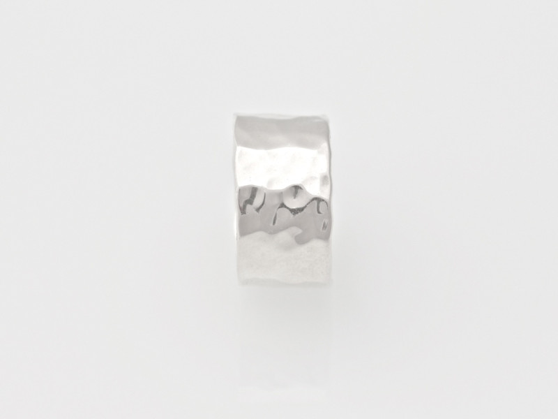 Wide soft polished hammered Sterling Silver band Wide soft polished hammered Sterling Silver band