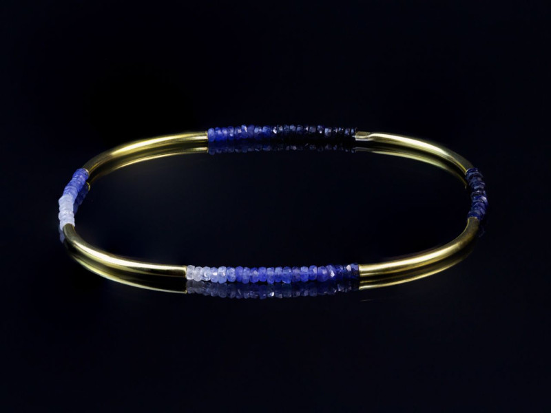 Quattro Blue | Saphir Gold Armband (ausverkauft)