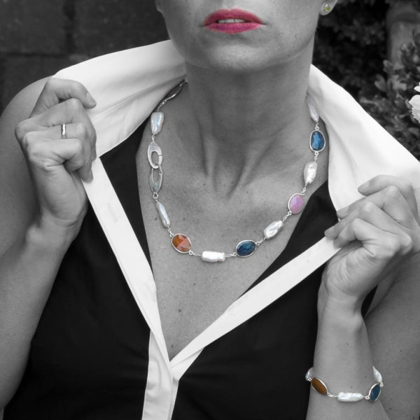 Necklace with model