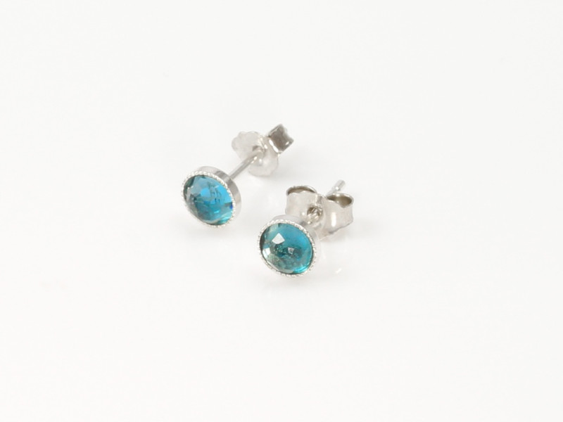 London Blue Topaz Sterling Silver earstuds (ausverkauft) 