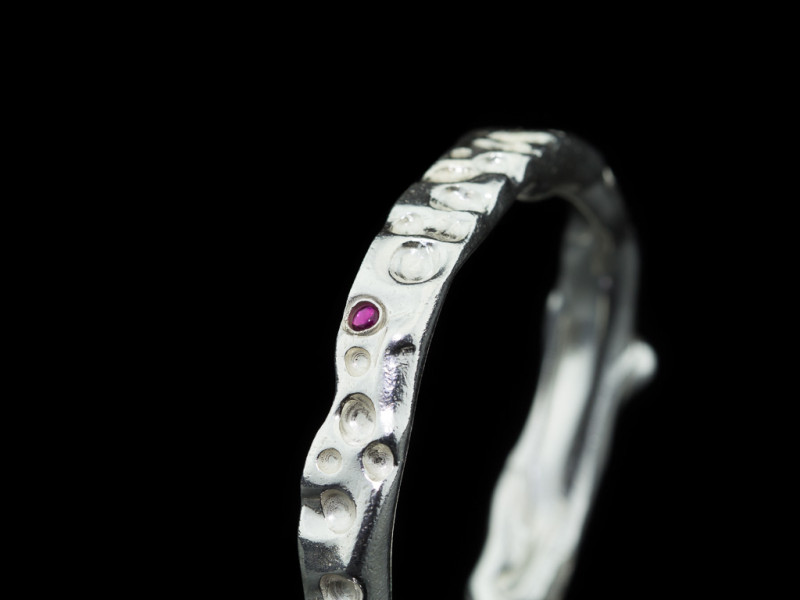 LUNAR ECLIPSE | Sterling Silver bangle with Tourmaline LUNAR ECLIPSE | Sterling Silver bangle with Tourmaline