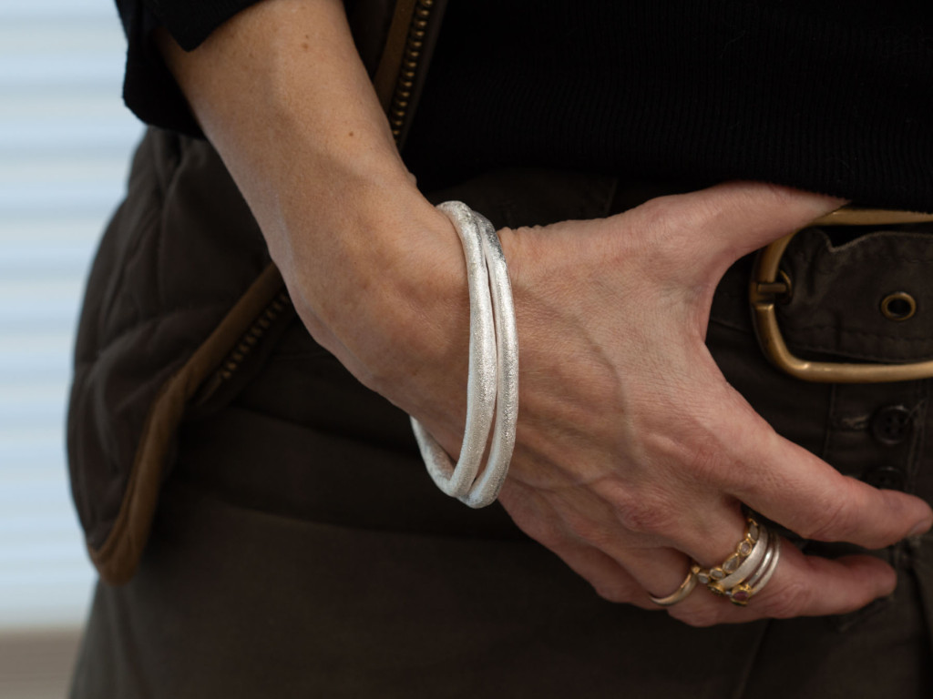 Leichter geschmeidiger Armreif | 925er Silber gebürstet Archiv | Inspirationen image
