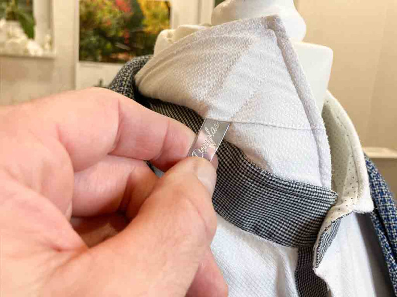 PERSONALISED SHIRT STIFFENERS | Sterling Silver with individual engraving PERSONALISED SHIRT STIFFENERS | Sterling Silver with individual engraving