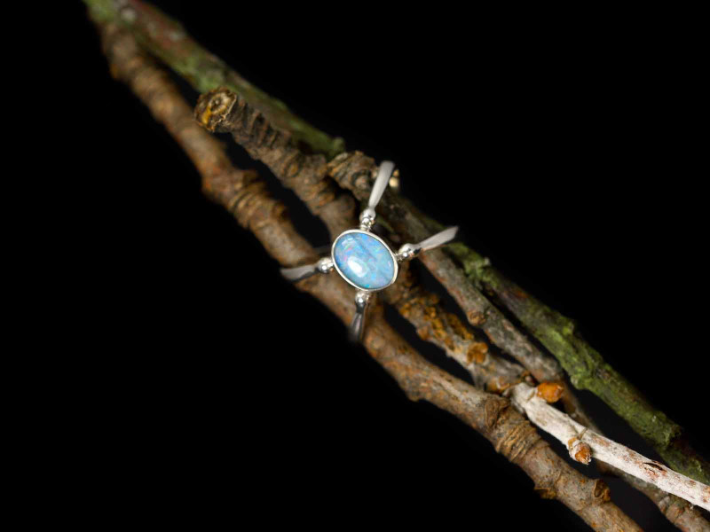 Opal Crossover Silberring (ausverkauft)