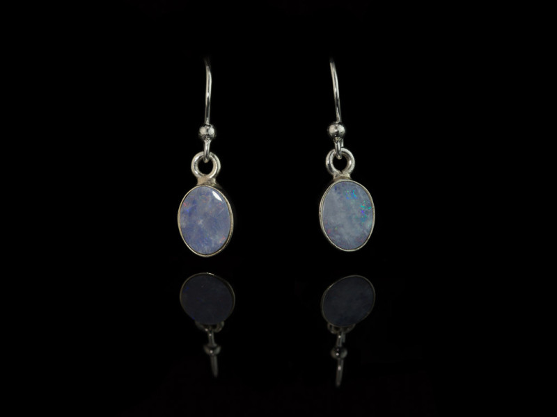 AUSTRALISCHES BLAU | Opal-Ohrringe aus 925er Silber (Ausverkauft)
