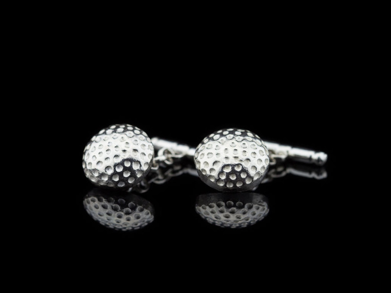 TWO UNDER PAR | Golf ball Cufflinks in Sterling Silver (made to order 2 weeks) TWO UNDER PAR | Golf ball Cufflinks in Sterling Silver (made to order 2 weeks)