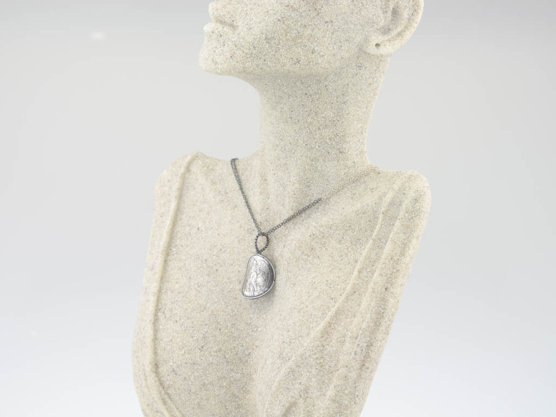 ANGEL DOUBLE | Necklace in black and white Sterling Silver (made to order) ANGEL DOUBLE | Necklace in black and white Sterling Silver (made to order)