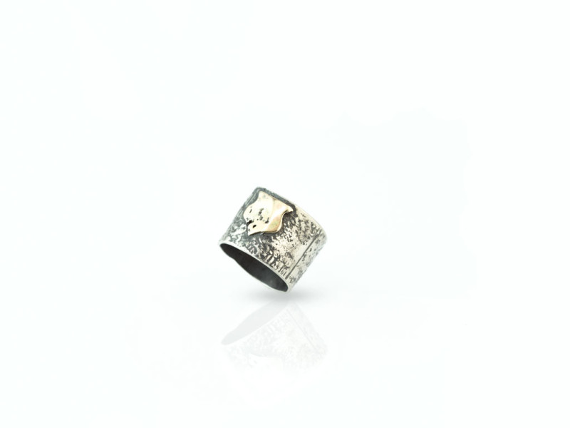 VINTAGE WAPPENRING | 925er Silber und 9ct Gold (verkauft)