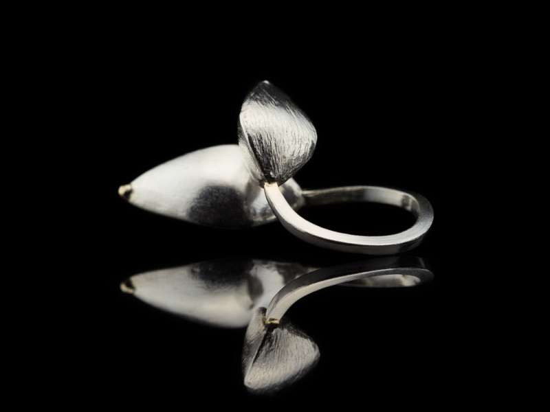 DOUBLE WRAP PODS | Sterling Silver ring with 9ct Gold DOUBLE WRAP PODS | Sterling Silver ring with 9ct Gold
