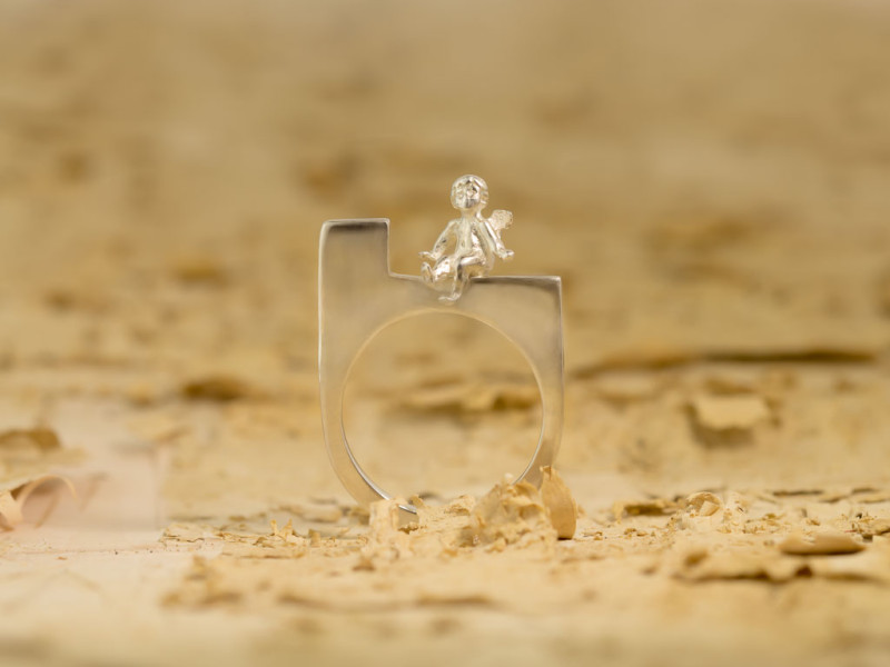 SCHUTZENGEL | Massiver 925er Silberring im Stile des Bauhaus (Ausverkauft)