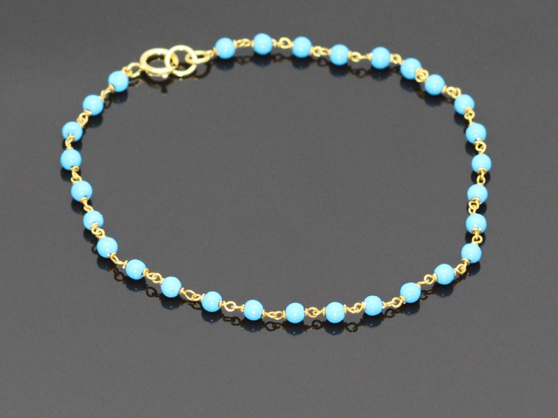 TÜRKISKUGELN | vergoldetes Armband (verkauft)
